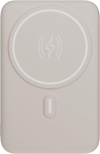 Geonav Power Bank, Carregador Portátil Universal por Indução 10.000mAh, Carregamento rápido*, Suporte Dobrável, Compatível com MagSafe® PB10MAGOW Off White