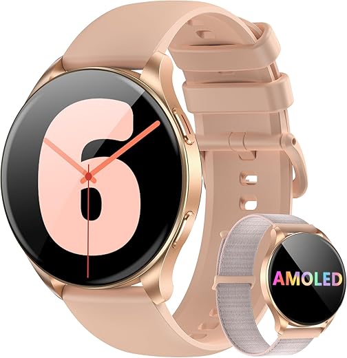 Smartwatch AMOLED dourado IOWODO W40