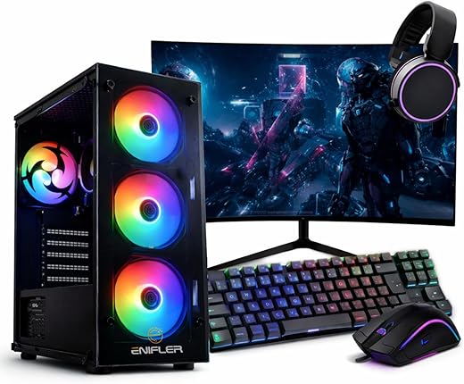 PC Gamer Completo Ryzen 5 5600GT, 16GB DDR4, SSD 480GB, 500W 80 Plus, Monitor 21.5", Teclado, Mouse, Headset, Windows 11 Pro