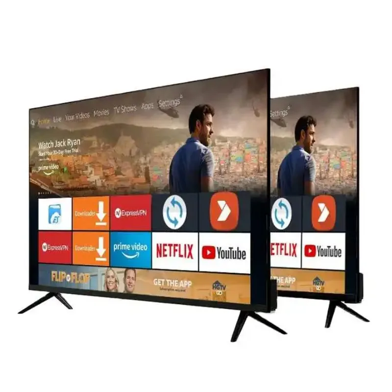 Preço de atacado 4k smart tv 50 55 65 75 85 Polegada logotipo personalizado oem inquebrável led tv definição hd