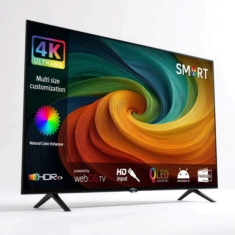 【Quente】Fabricante de TVs Smart LED e LCD de Alta Definição 19 24 32 43 50 55 60 65 Polegadas 2K 4K Android Smart TV de Tela Grande